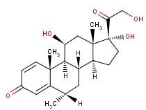 甲基氢化泼尼松分子式结构图