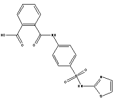 酞磺胺噻唑分子式结构图