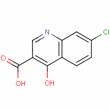 7-氯-4-羟基喹啉-3-羧酸分子式结构图