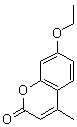 7-乙氧基-4-甲基香豆素分子式结构图