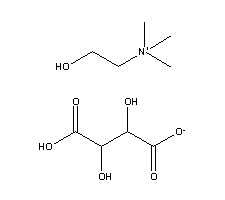 酒石酸氢胆碱分子式结构图