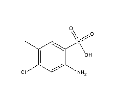 2-氨基-4-氯-5-甲基苯磺酸分子式结构图