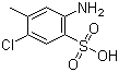 2-氨基-5-氯-4-甲基苯磺酸分子式结构图