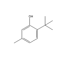 6-叔丁基间甲酚分子式结构图