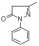 1-苯基-3-甲基-5-吡唑啉酮分子式结构图