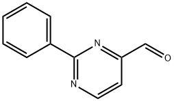 2-phenylpyrimidine-4-carbaldehyde分子式结构图