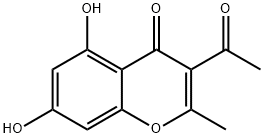 2-Methyl-3-acetyl-5,7-dihydroxy-4H-1-benzopyran-4-one分子式结构图