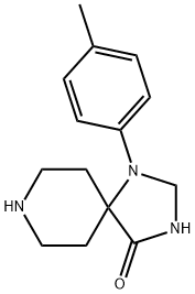 1-(4-Methylphenyl)-1,3,8-triazaspiro[4.5]decan-4-one分子式结构图