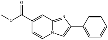 2-苯基咪唑并[1,2-A]吡啶-7-甲酸甲酯分子式结构图