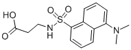 3-(5-二甲基胺-萘-1-磺酰胺)-丙酸分子式结构图