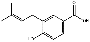 4-Hydroxy-3-prenylbenzoic Acid分子式结构图