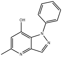 5-甲基-1-苯基-7-羟基吡唑[4,3-B]并吡啶分子式结构图