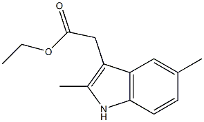 ETHYL 2-(2,5-DIMETHYL-1H-INDOL-3-YL)ACETATE分子式结构图