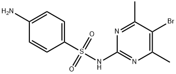 4-amino-N-(5-bromo-4,6-dimethyl-2-pyrimidinyl)benzenesulphonamide 分子式结构图