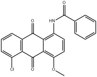 N-(5-chloro-4-methoxy-9,10-dioxo-9,10-dihydroanthracen-1-yl)benzamide分子式结构图