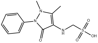 [(2,3-Dihydro-1,5-dimethyl-3-oxo-2-phenyl-1H-pyrazol-4-yl)amino]methanesulfonic acid分子式结构图