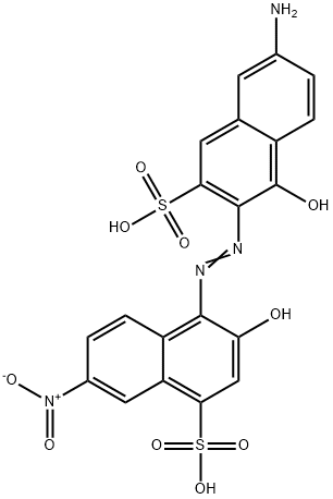 4-[(6-amino-1-hydroxy-3-sulpho-2-naphthyl)azo]-3-hydroxy-7-nitronaphthalene-1-sulphonic acid 分子式结构图