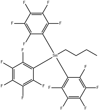 Butyltris(pentafluorophenyl)tin(IV)分子式结构图