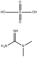 1,1-二甲基胍硫酸盐分子式结构图