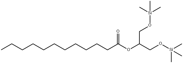 Dodecanoic acid 2-[(trimethylsilyl)oxy]-1-[[(trimethylsilyl)oxy]methyl]ethyl ester分子式结构图