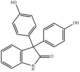 3,3-二(4-羟基苯基)-2(3H)-吲哚酮分子式结构图