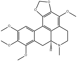 (7aS)-6,7,7a,8-Tetrahydro-4,9,10,11-tetramethoxy-7-methyl-5H-benzo[g]-1,3-benzodioxolo[6,5,4-de]quinoline分子式结构图