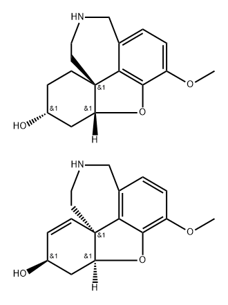 Galanthamine, 10-demethyl-, compd. with (3.alpha.,4a.beta.,4b.beta.)-10-demethyl-1,2-dihydrogalanthamine (1:1)分子式结构图