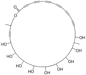 (3E,5E,7E,9E,11E,13E,33Z)-16,18,20,22,24,26,28,30,32-nonahydroxy-17,35-dimethyl-1-oxacyclohexatriaconta-3,5,7,9,11,13,33-heptaen-2-one分子式结构图