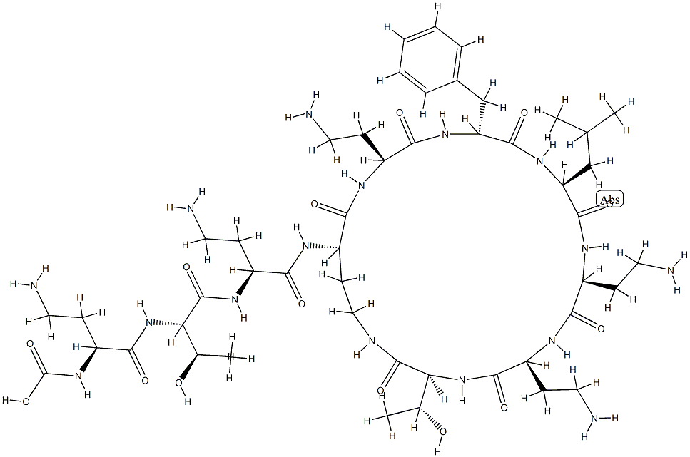 POLYMYXINE分子式结构图