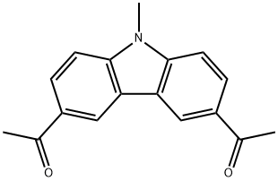 9-甲基-3,6-二乙酰基咔唑分子式结构图