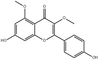 4H-1-Benzopyran-4-one, 7-hydroxy-2-(4-hydroxyphenyl)-3,5-dimethoxy-分子式结构图