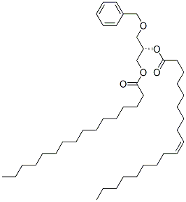 [S,(+)]-3-O-Benzyl-2-O-oleoyl-1-O-palmitoyl-L-glycerol分子式结构图