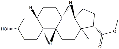 3α-Hydroxy-5α-androstane-17β-carboxylic acid methyl ester分子式结构图