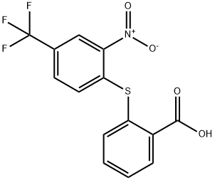 2-[[2-硝基-4-(三氟甲基)苯基]硫代]苯甲酸分子式结构图