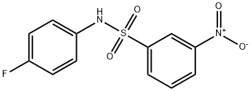 Benzenesulfonamide, N-(4-fluorophenyl)-3-nitro-分子式结构图