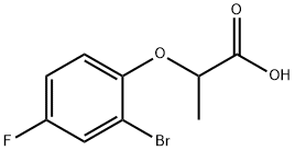 2-(2-溴-4-氟苯氧基)丙酸分子式结构图