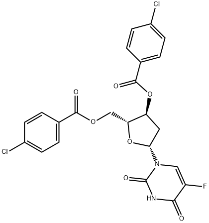 3,5-Di-O-p-chlorobenzoyl Floxuridine分子式结构图