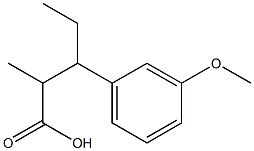 2-甲基-3-(3-甲氧基苯基)戊酸分子式结构图