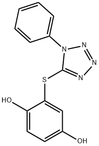 1,4-Benzenediol, 2-[(1-phenyl-1H-tetrazol-5-yl)thio]-分子式结构图