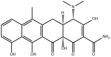 (2Z,4S,4aS,12aS)-2-(amino-hydroxy-methylidene)-4-dimethylamino-10,11,1 2a-trihydroxy-6-methyl-4a,5-dihydro-4H-tetracene-1,3,12-trione分子式结构图