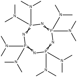 2,2,4,4,6,6,8,8-Octakis(dimethylamino)-1,3,5,7-tetraaza-2,4,6,8-tetraphospha(V)cyclooctane-1,3,5,7-tetrene分子式结构图