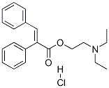 2-(二乙氨基)乙基(亚苄基)苯乙酸盐酸盐分子式结构图