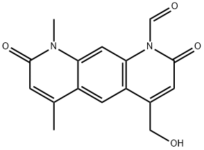 8,9-Dihydro-4-(hydroxymethyl)-6,9-dimethyl-2,8-dioxopyrido[3,2-g]quinoline-1(2H)-carbaldehyde分子式结构图