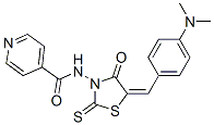 N-[5-[[4-(Dimethylamino)phenyl]methylene]-4-oxo-2-thioxo-3-thiazolidinyl]-4-pyridinecarboxamide分子式结构图