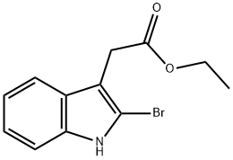(2-BROMO-1H-INDOL-3-YL)ACETIC ACID ETHYL ESTER分子式结构图