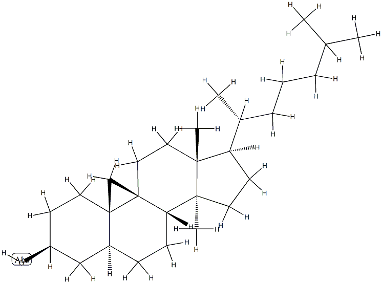 14-Methyl-9β,19-cyclo-5α-cholestan-3β-ol分子式结构图