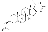 5-PREGNEN-3-BETA, 20-ALPHA-DIOL DIACETATE分子式结构图