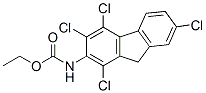 N-(1,3,4,7-Tetrachloro-9H-fluoren-2-yl)carbamic acid ethyl ester分子式结构图