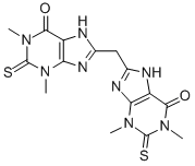 8,8'-Methylenebis[2,7-dihydro-1,3-dimethyl-2-thioxo-1H-purin-6(3H)-one]分子式结构图