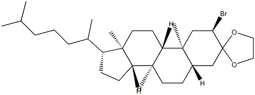 2α-Bromo-5α-cholestan-3-one ethylene acetal分子式结构图